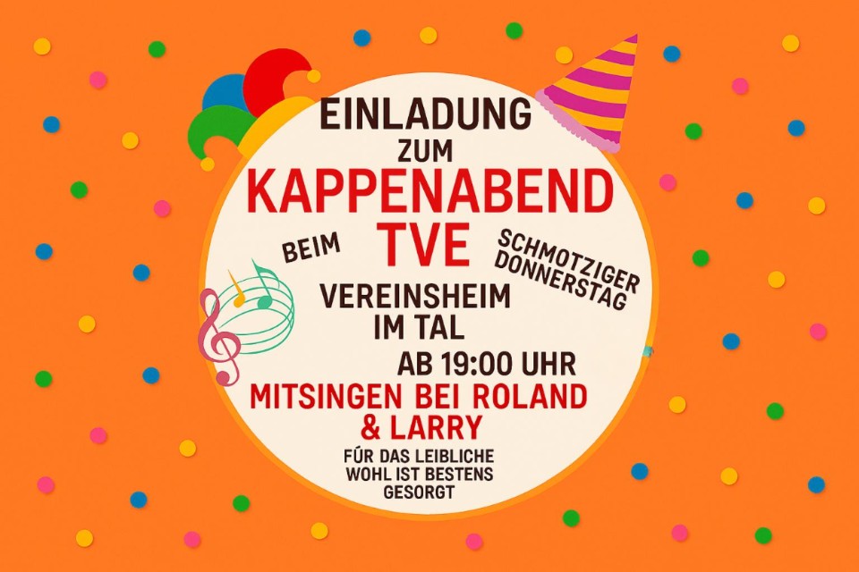 Grafisches Motiv mit bunten närrischen Elementen und Konfetti